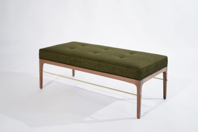 Linear Bench in Natural Walnut Series 48 by Stamford Modern