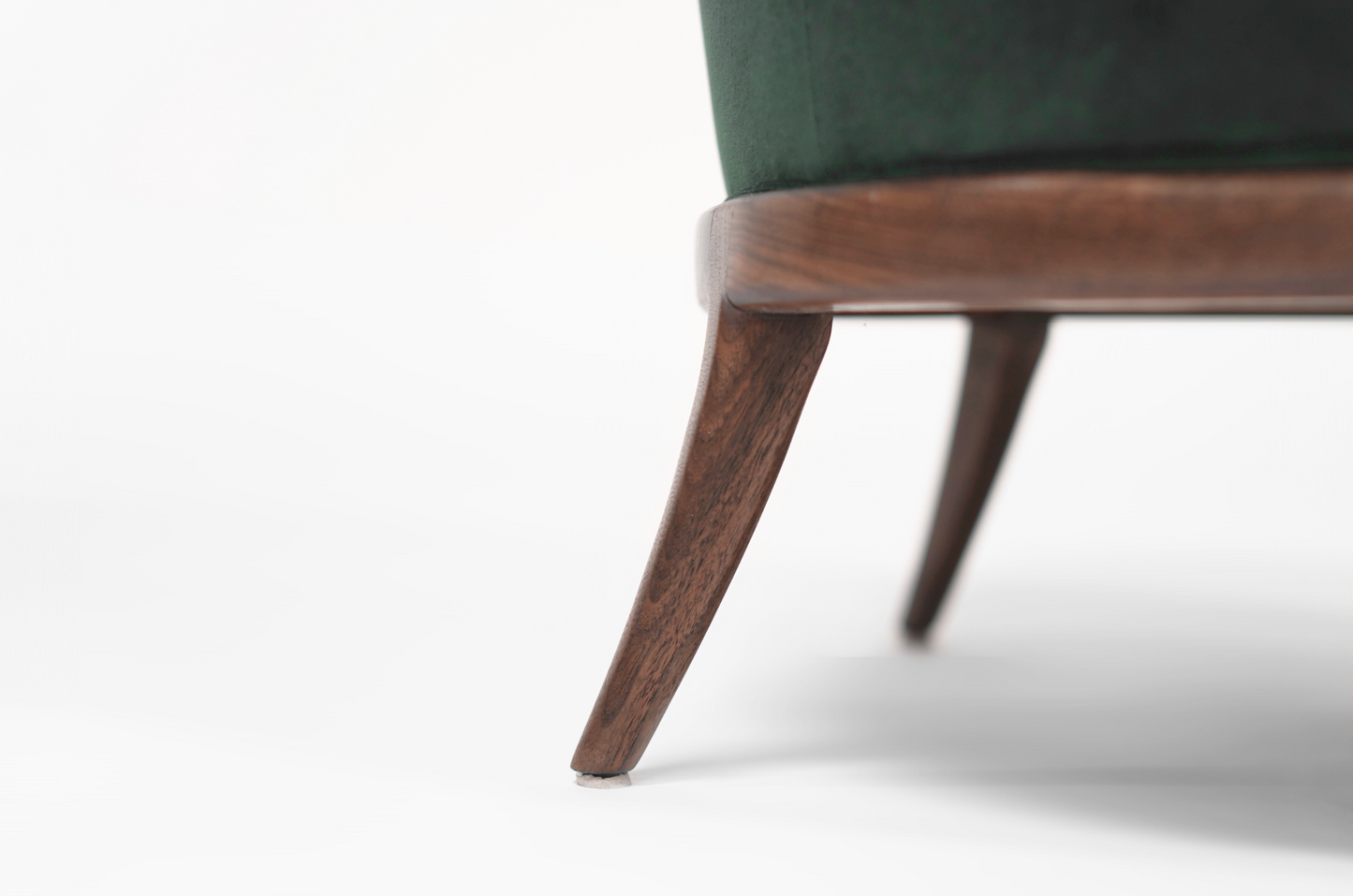 Mid-Century Modern Lounge Chairs in Emerald Velvet, C. 1950s