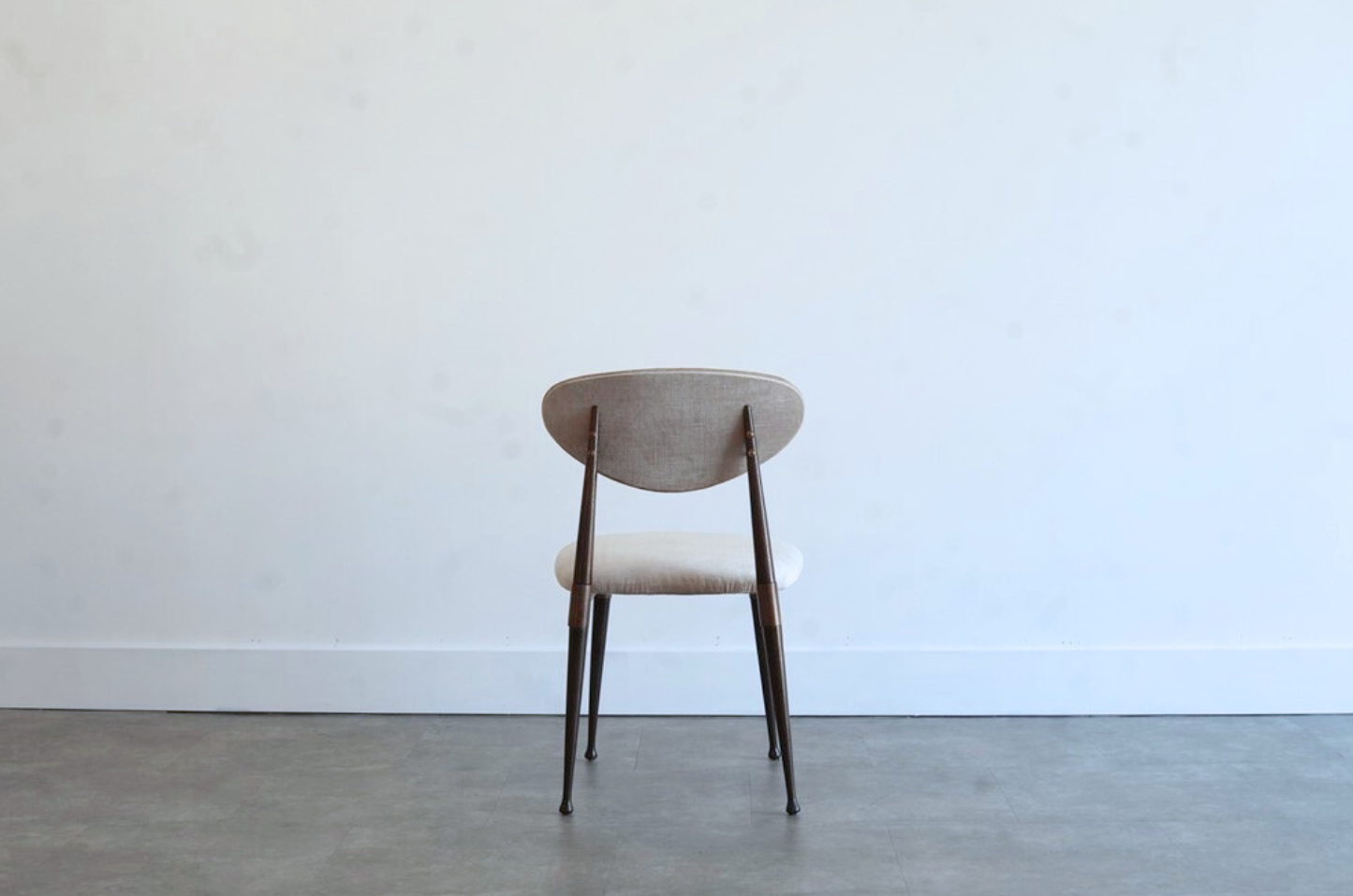 Set of Four Dining Chairs in Chenille and Bronze by Dan Johnson, C. 1950s