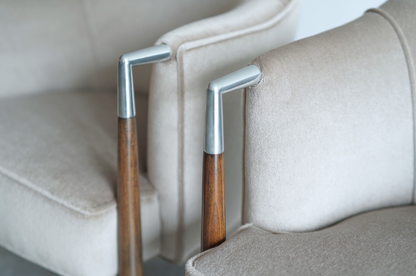 Set of MCM Lounge Chairs in Mohair, C. 1960s