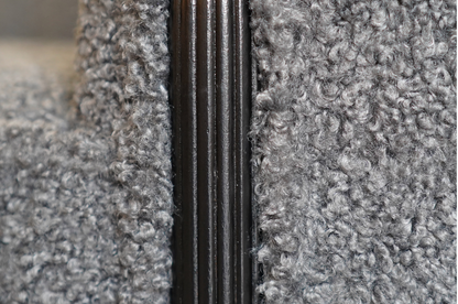 Scandinavian Cabinetmaker Loveseat in Charcoal Bouclé, Sweden, C. 1940s