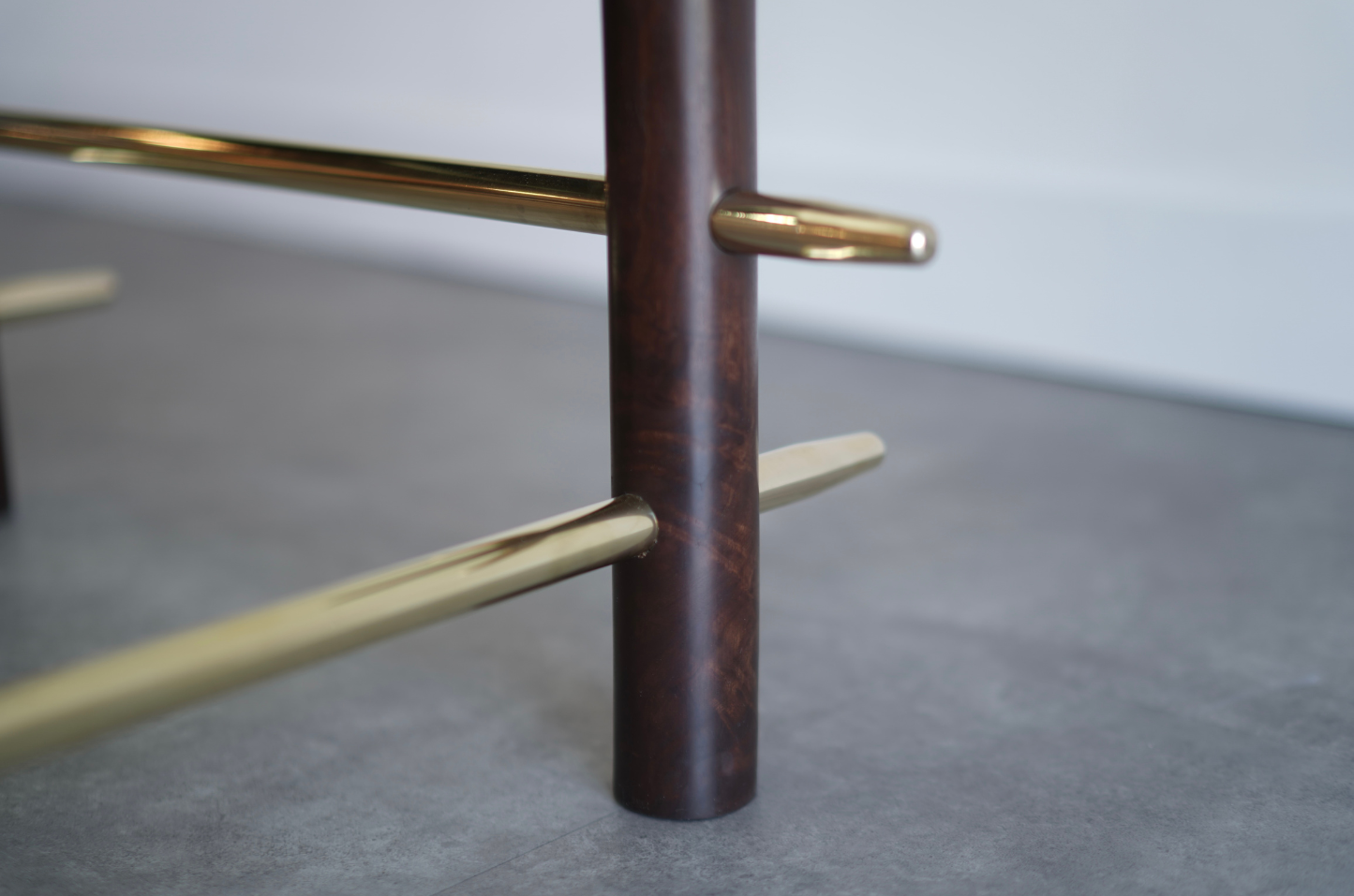 Vintage Mahogany and Brass Coffee Table, C. 1950s