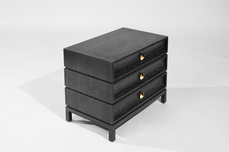 Stacked Bedside Table in Black Ceruse