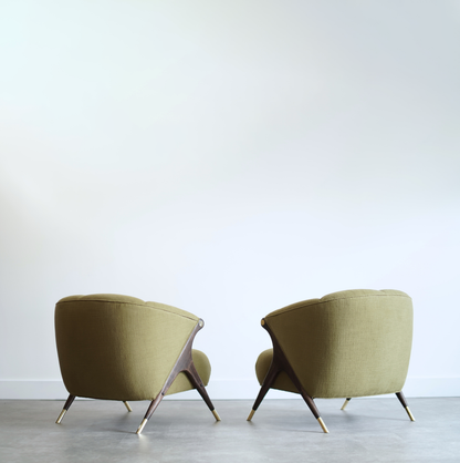 Set of Lounge Chairs by Karpen of California, C. 1950s