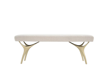 Crescent Bench Series 48 in Brushed Brass
