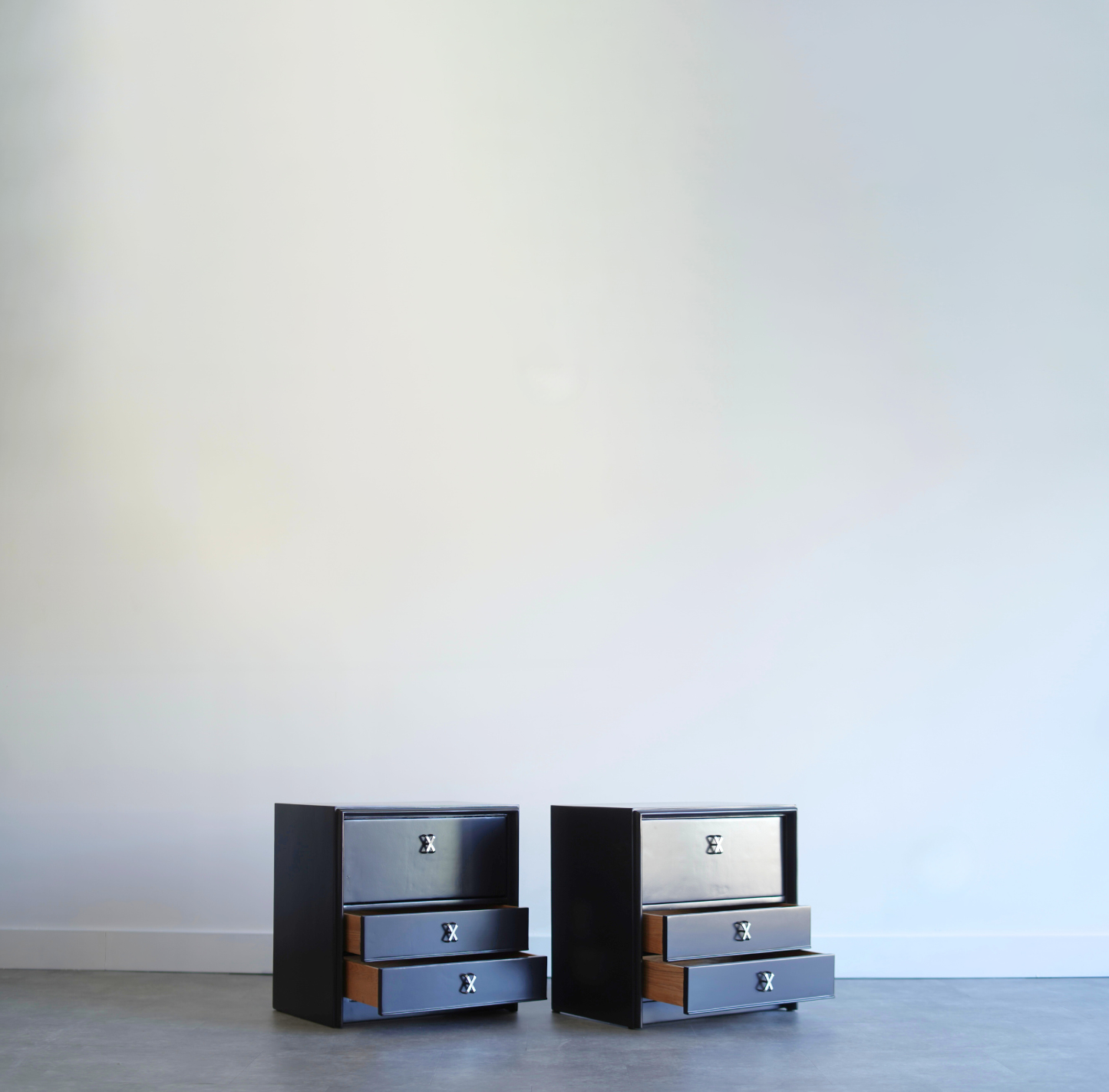 Lacquered Set of Paul Frankl Bedside Tables, C. 1950s