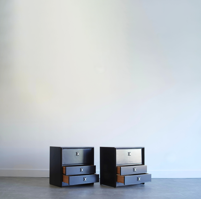 Lacquered Set of Paul Frankl Bedside Tables, C. 1950s