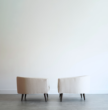 MCM Low Profile Barrel Back Lounge Chairs, C. 1950s