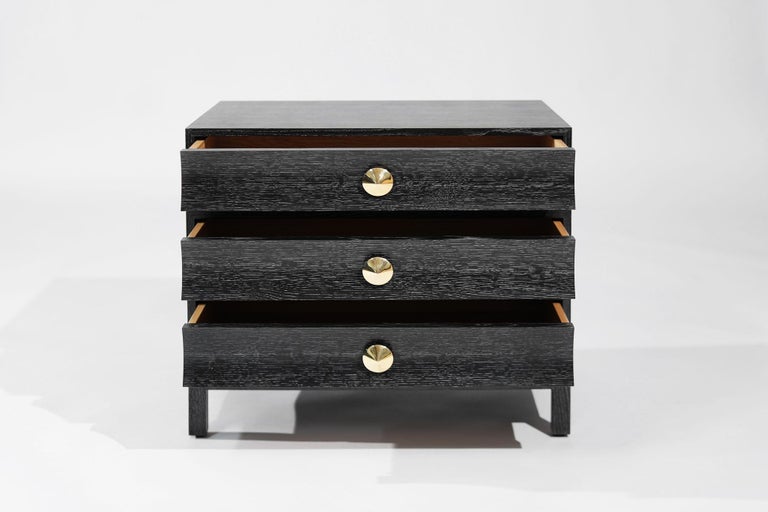 Stacked Bedside Table in Black Ceruse