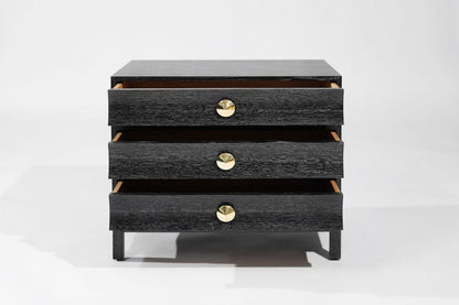 Stacked Bedside Table in Black Ceruse