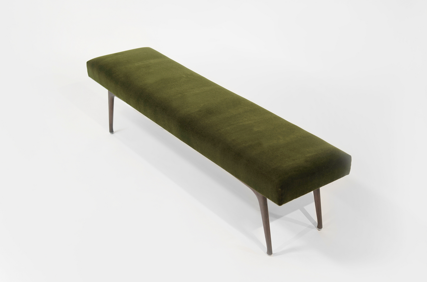 Sculptural ICO Bench Series 72 in Dark Walnut