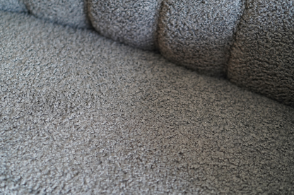 Scandinavian Cabinetmaker Loveseat in Charcoal Bouclé, Sweden, C. 1940s