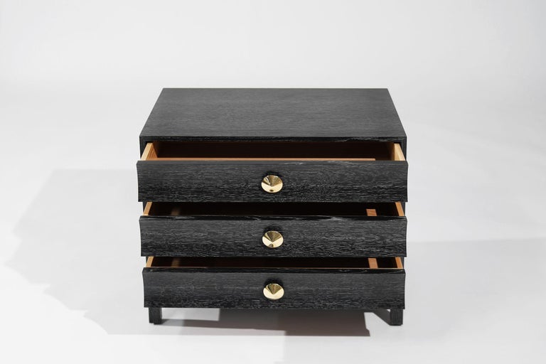 Stacked Bedside Table in Black Ceruse