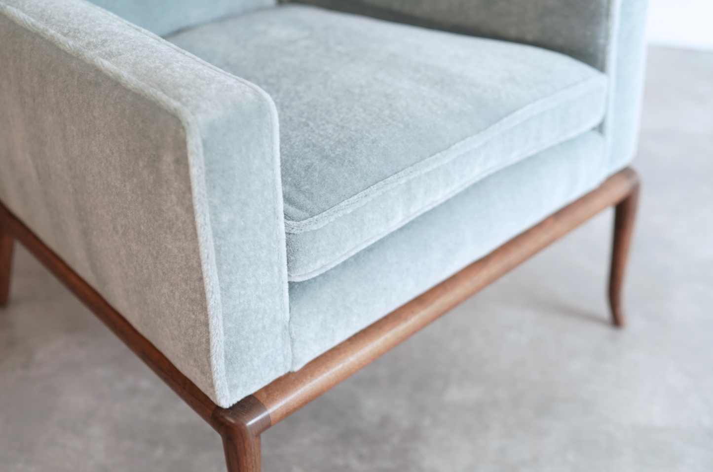 Set of Club Chairs by T.H. Robsjohn-Gibbings in Mohair, C. 1950s