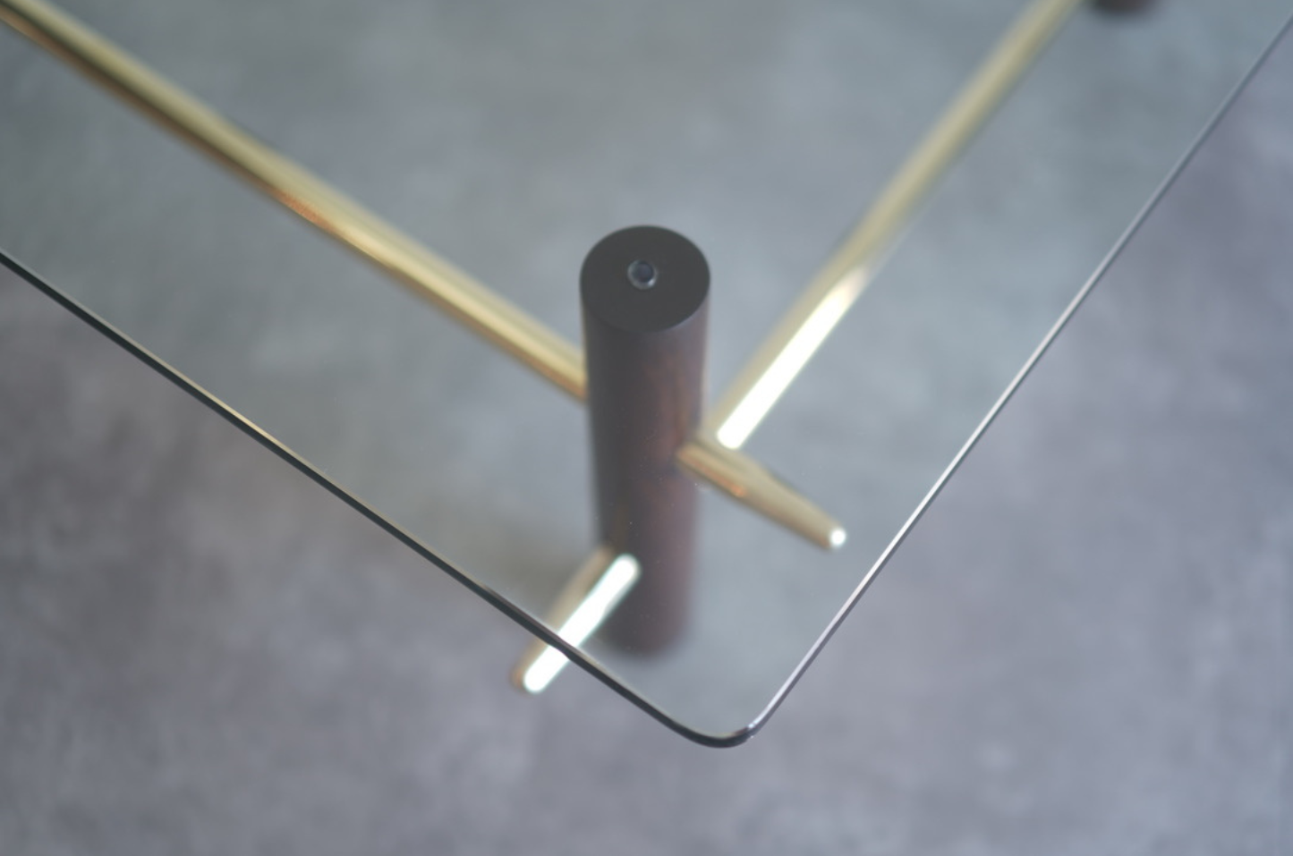 Vintage Mahogany and Brass Coffee Table, C. 1950s