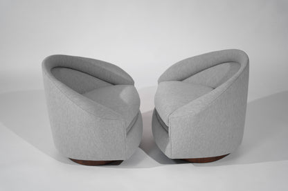 Set of Swivel Tilt Lounge Chairs by Adrian Pearsall, C. 1950s