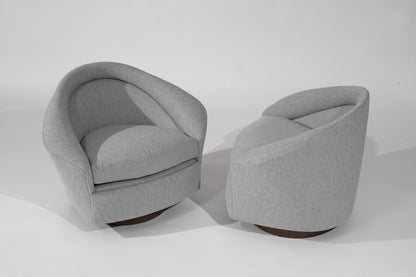 Set of Swivel Tilt Lounge Chairs by Adrian Pearsall, C. 1950s