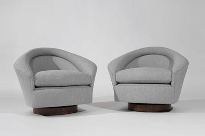 Set of Swivel Tilt Lounge Chairs by Adrian Pearsall, C. 1950s