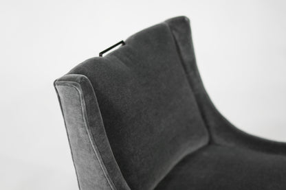 Set of Slipper Chairs by Selig in Plush Mohair, C. 1950s