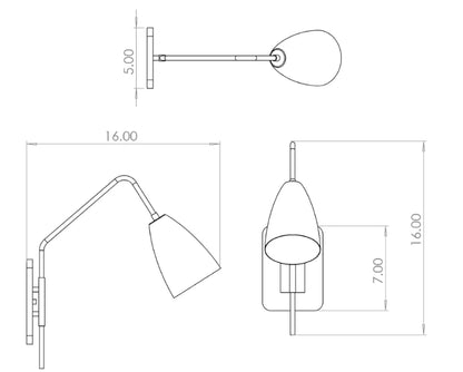 Elska Wall Mount Reading Lamp