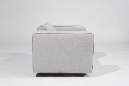 Italian Lounge Chairs in Grey Linen, C. 1950s