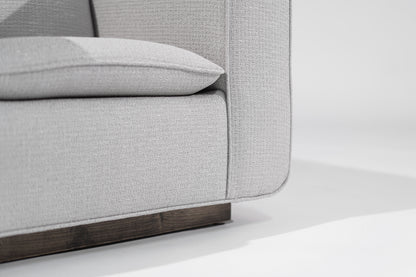 Italian Lounge Chairs in Grey Linen, C. 1950s