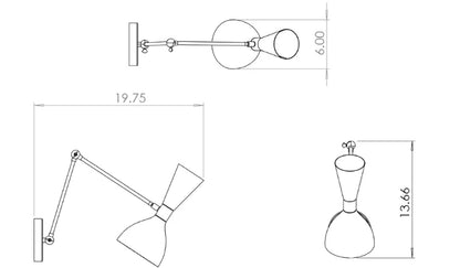 Ludo Articulating Wall Lamp
