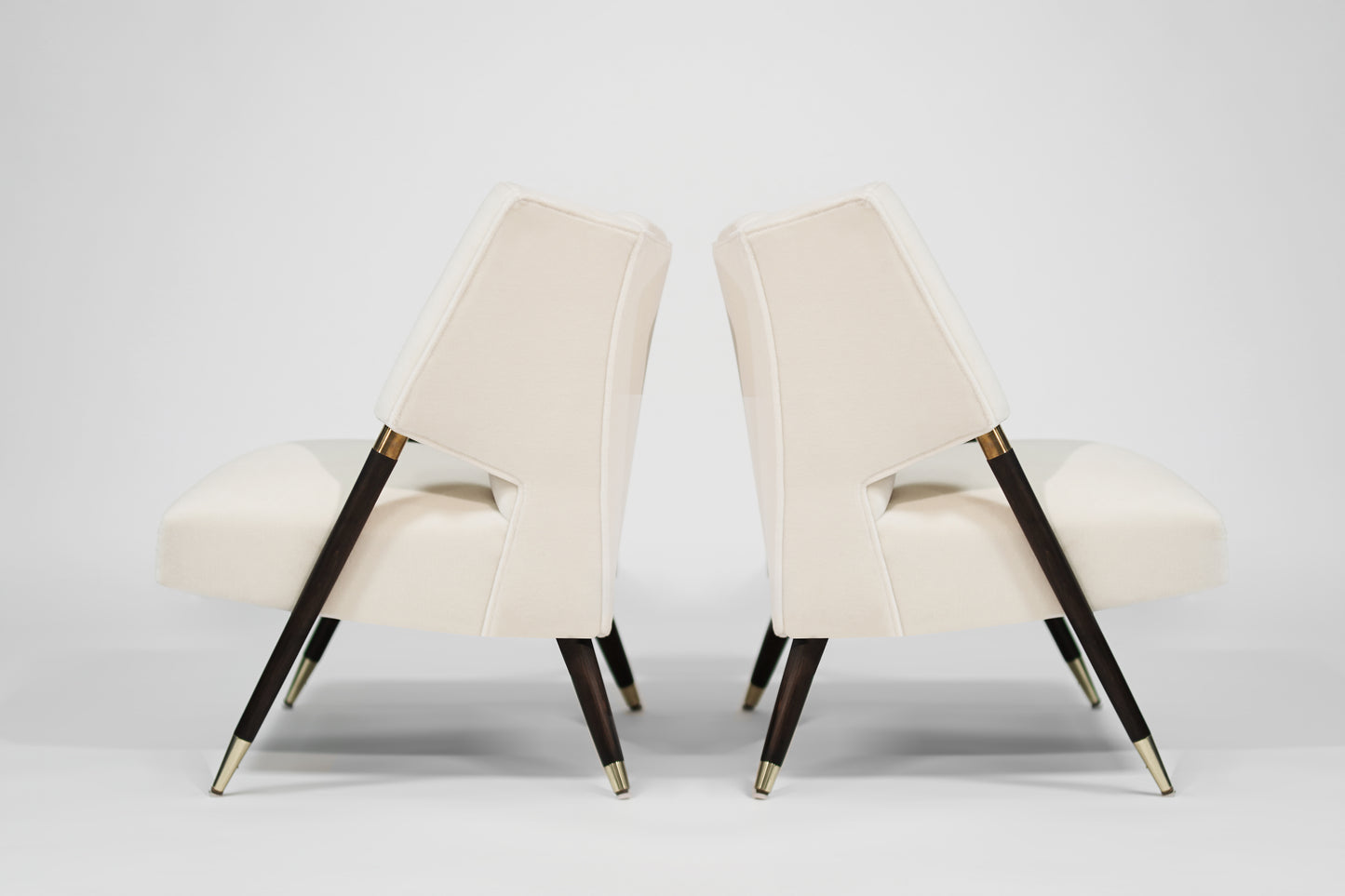 Set of Lounge Chairs by Karpen of California in Mohair, C. 1950s