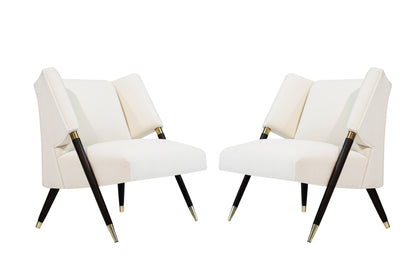 Set of Lounge Chairs by Karpen of California in Mohair, C. 1950s