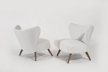 Scandinavian Modern Wingback Lounges, Denmark, C. 1950s