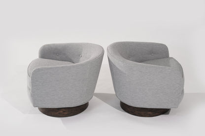 Set of Swivel Tilt Lounge Chairs by Milo Baughman, C. 1960s