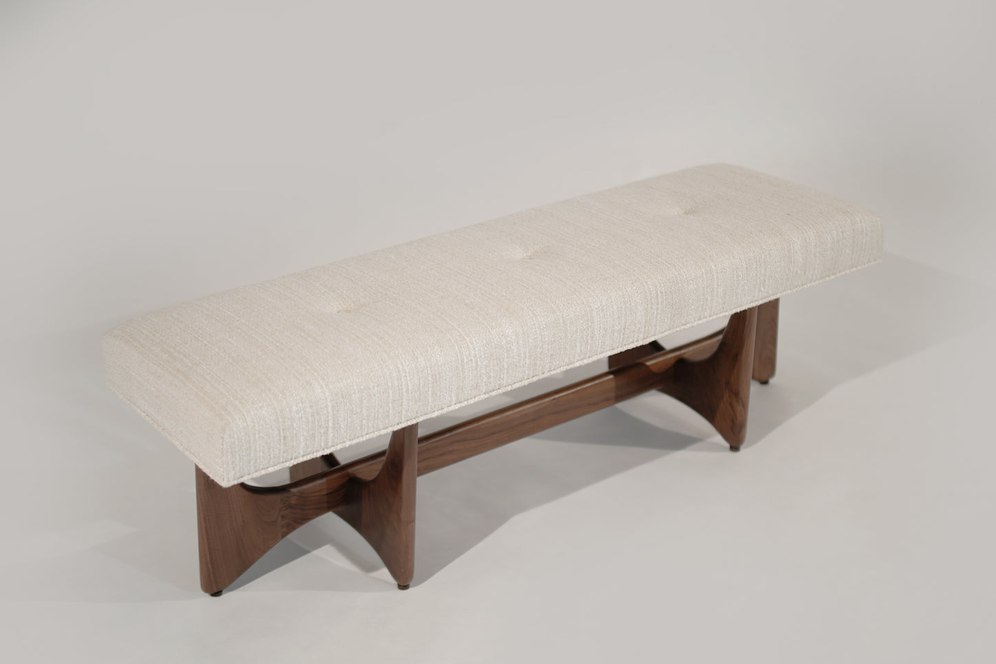 Artisanal Bench in Natural Walnut