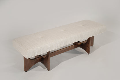 Artisanal Bench in Natural Walnut