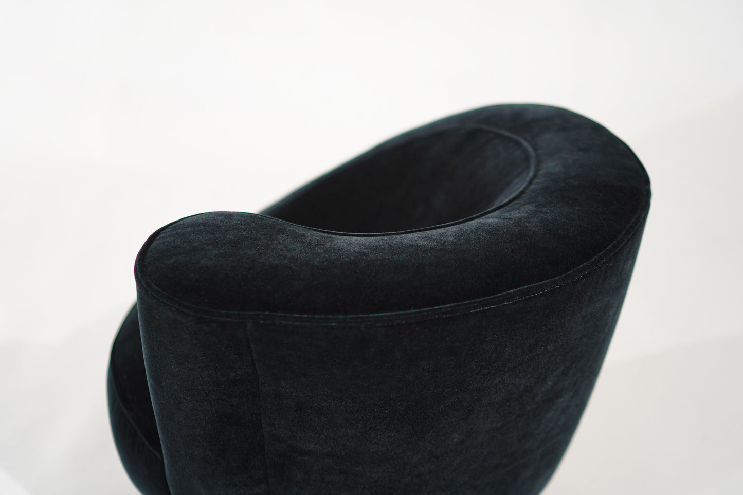 Set of Corkscrew Swivel Lounge Chairs by Vladimir Kagan in Mohair. C. 1970s