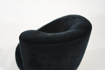 Set of Corkscrew Swivel Lounge Chairs by Vladimir Kagan in Mohair. C. 1970s