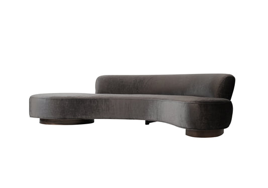 Serpentine Sofa by Vladimir Kagan in Mohair, Model 150BS, 2000s