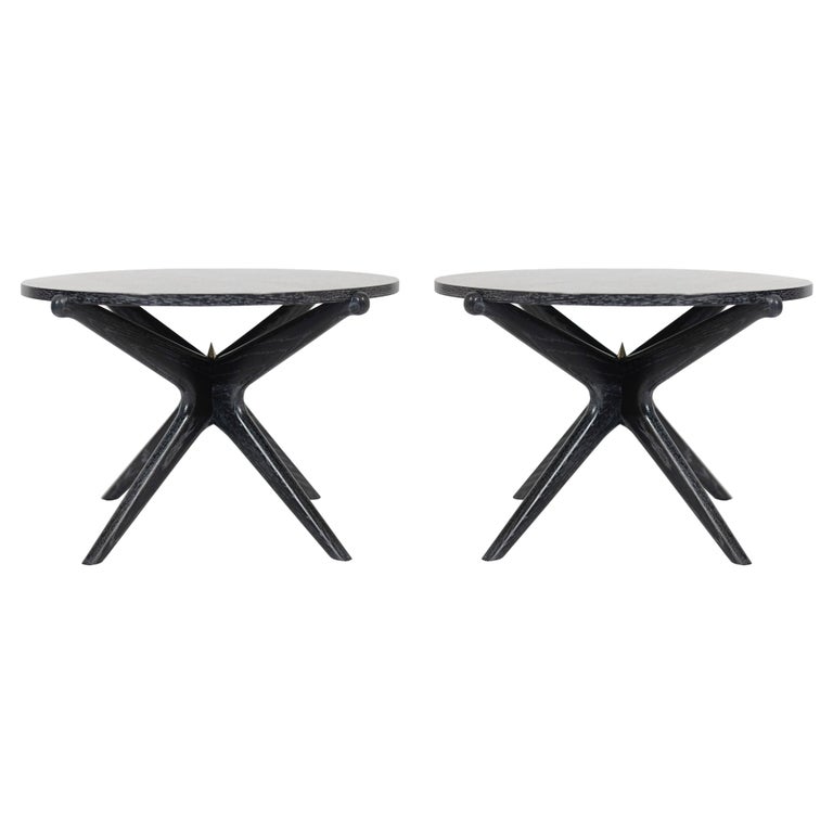 Set of Gazelle End Tables in Limed Oak