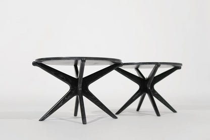 Set of Gazelle End Tables in Limed Oak