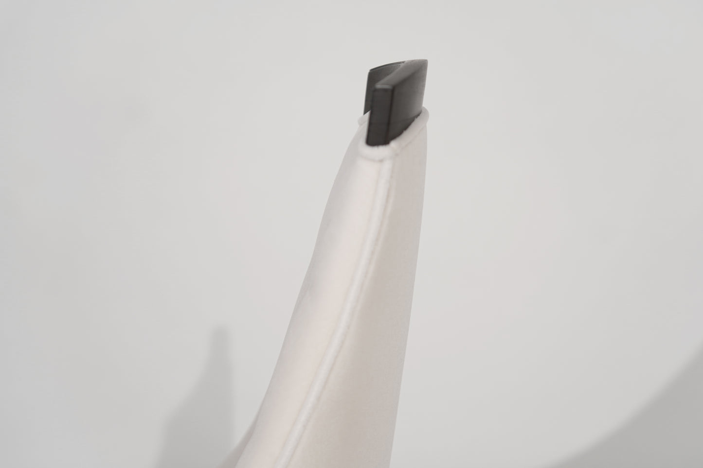 Highback Accent Chair in Ivory Mohair, C. 1950s