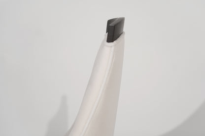 Highback Accent Chair in Ivory Mohair, C. 1950s