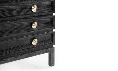 Stacked Bedside Tables in Black Ceruse