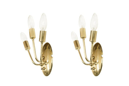 Italian Brass Sconces, 1950s
