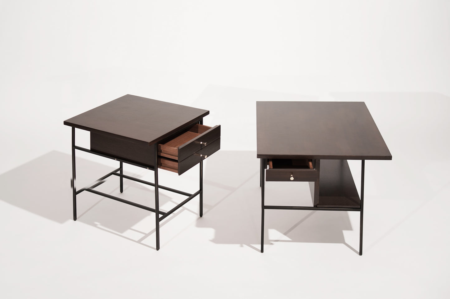 Set of Bronze Frame End Tables by Paul McCobb