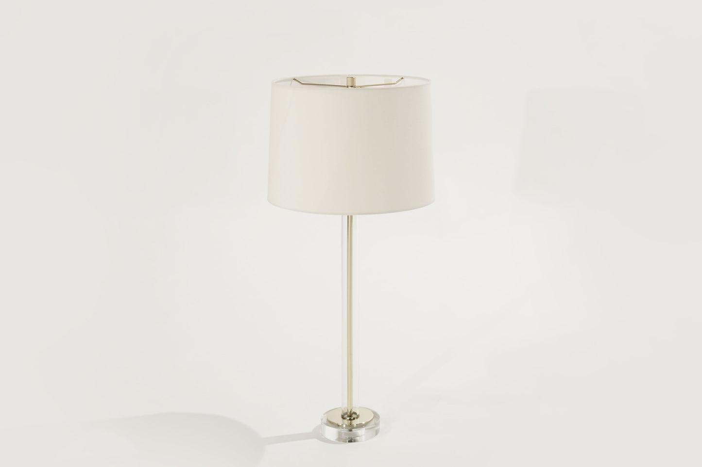 Glass and Brass Table Lamps, C. 1960s