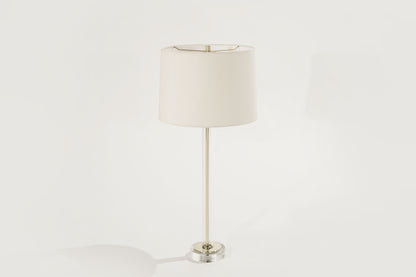 Glass and Brass Table Lamps, C. 1960s