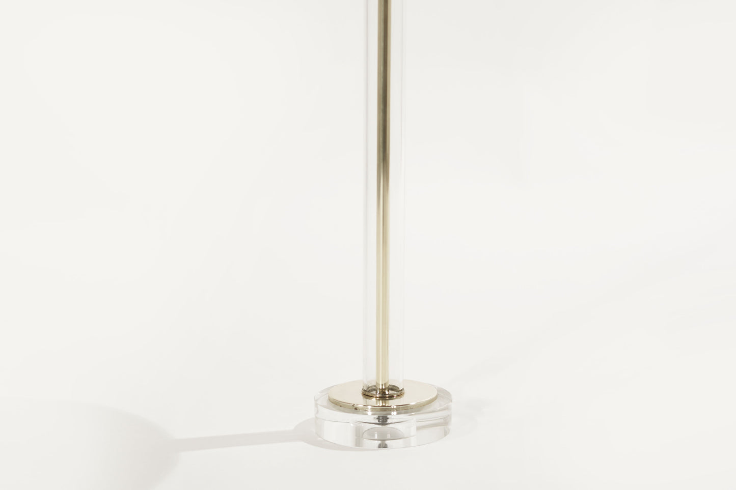 Glass and Brass Table Lamps, C. 1960s