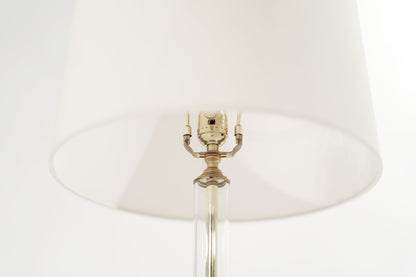 Glass and Brass Table Lamps, C. 1960s