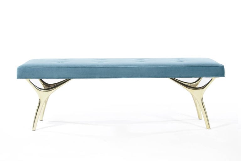 Crescent Bench Series 60 in Polished Brass