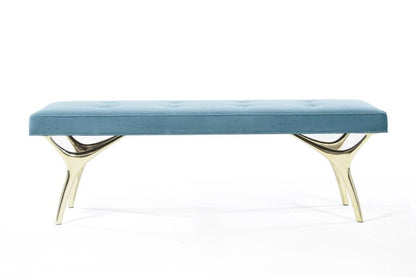 Crescent Bench Series 60 in Polished Brass