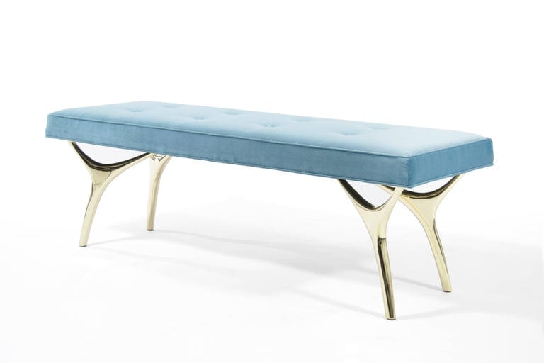 Crescent Bench Series 60 in Polished Brass